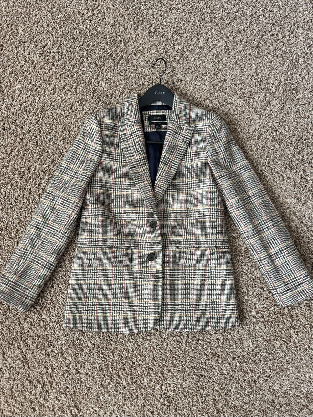 J.Crew Sommerset Abraham Moon 100% Wool Plaid Blazer Size 4